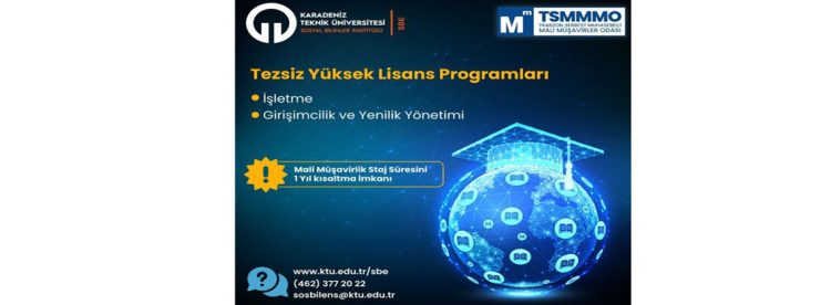 Odamız ve KTÜ iş birliği ile Tezsiz Yüksek Lisans Programı