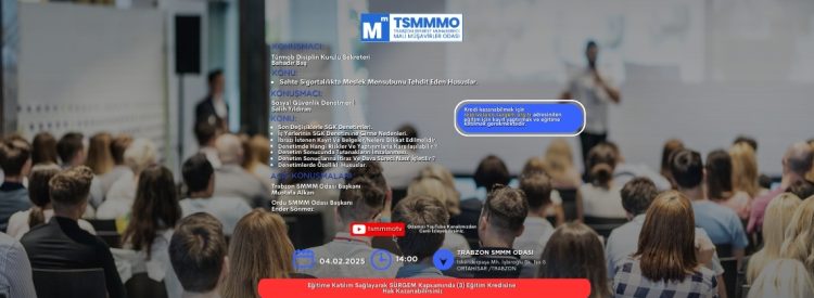 Odamız 5. Kat toplantı salonunda 04/02/2025 Salı günü (Bugün) saat 14:00’ de “SGK yönünden denetimler ve meslek mensubunun sorumlulukları” konulu seminer